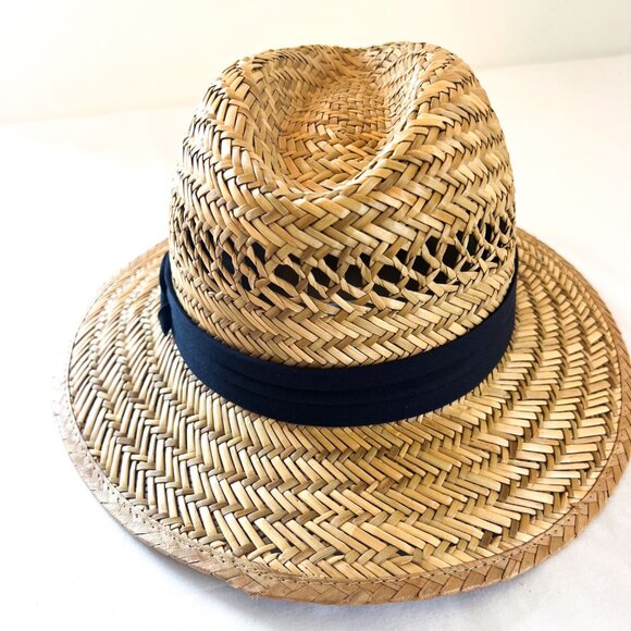 Panama Jack Safari Straw Hat 3" Big Brim 3-Pleat Ribbon Inner Elastic Sweatband - Picture 6 of 16